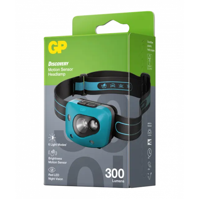Hodelykt GP CH44 LED 300 lumen 3xAAA 