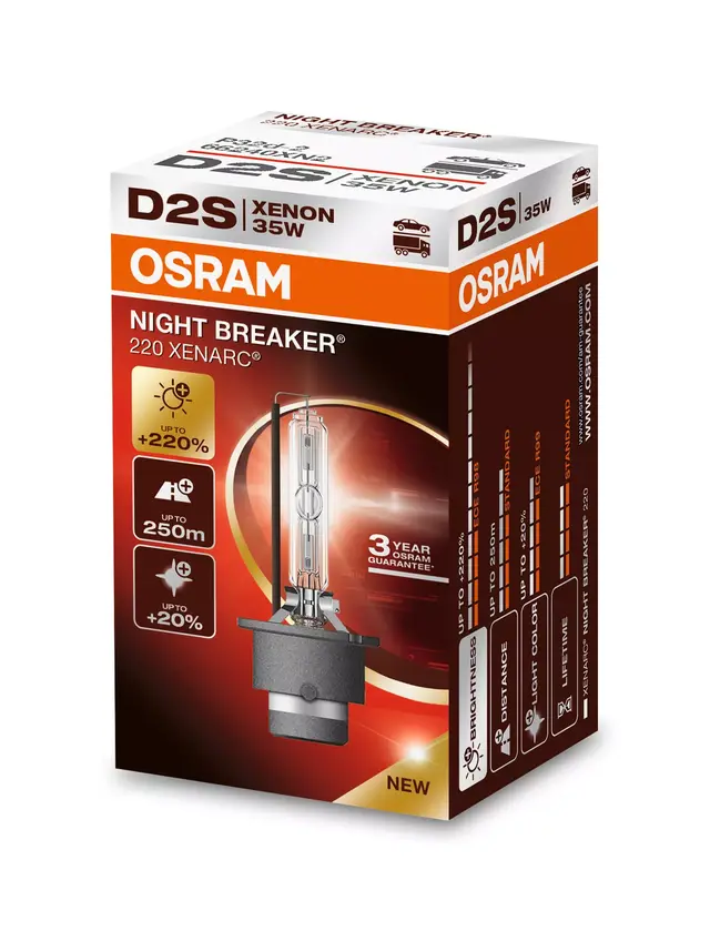 OSRAM D2S +220% 35W P32D-2 Osram Xenarc Night Breaker Laser 