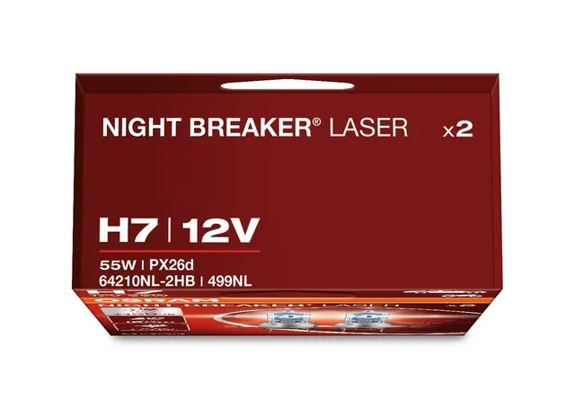 OSRAM H7 55W 12V PX26D Osram Night Breaker Laser +150% 