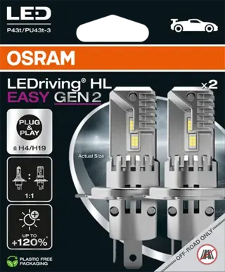 OSRAM H4/H19 2x25W 12V 1500/1850lm 6500K Osram LEDriving HL Easy