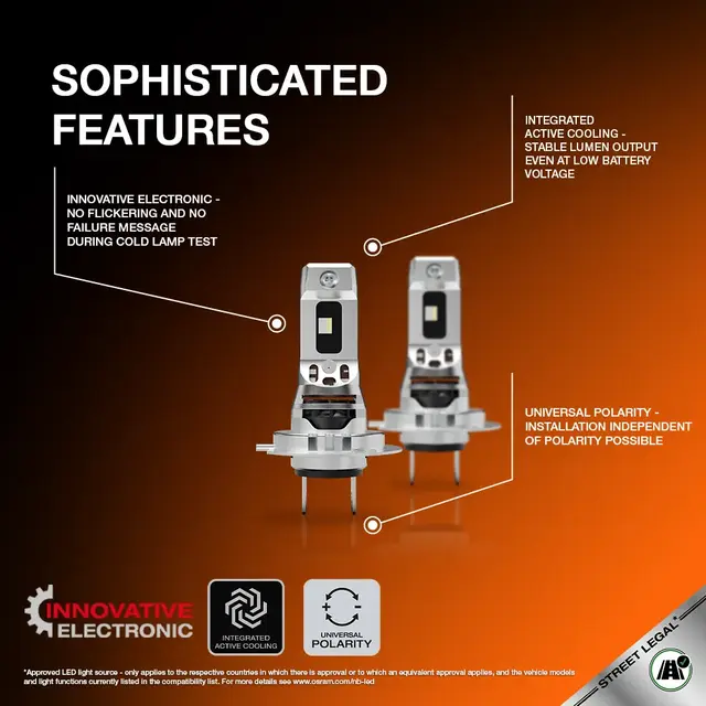 OSRAM H7 16W 12V 1550lm 6000K Osram LEDriving Night Breaker SPEED+450% 