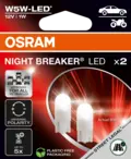 OSRAM W5W 1W 12V 50lm 5700K Osram LEDriving Night Breaker