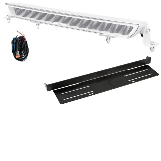 Fjernlyspakke med OZZ XB1 20" (hvit), brakett og ledningsnett 