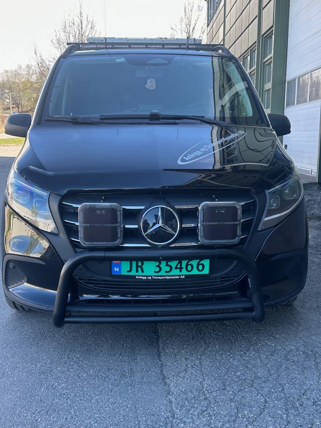 OZZ SQR 9" fjernlys Sort m/park- og varsellys 