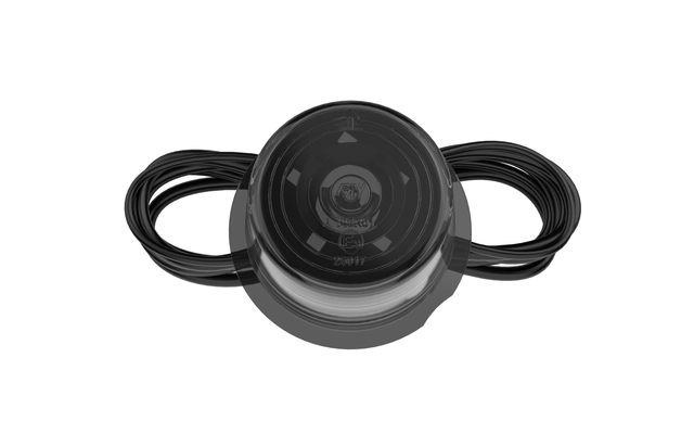 RAW mark.lys innsats rød sotet 5m kabel, E-godkjent, IP67 