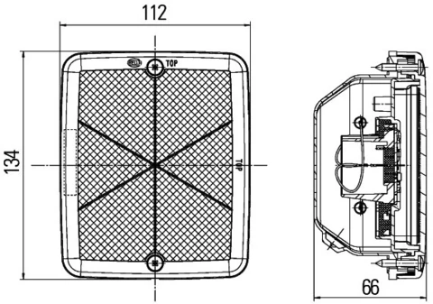 HELLA park-/bremselys 24V, LED 